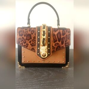 Aldo Leopard Print Crossbody Handbag- Used